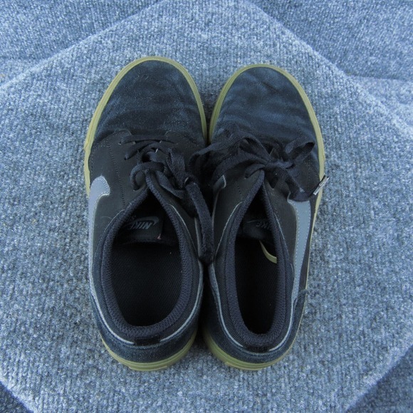 Nike Boys Sneaker‎ Shoes Athletic Black Leather Lace Up Size Y 5 Medium - Picture 6 of 9